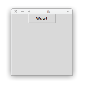 Aplikacja, która po kliknięciu przycisku zmienia jego nazwę na Wow!